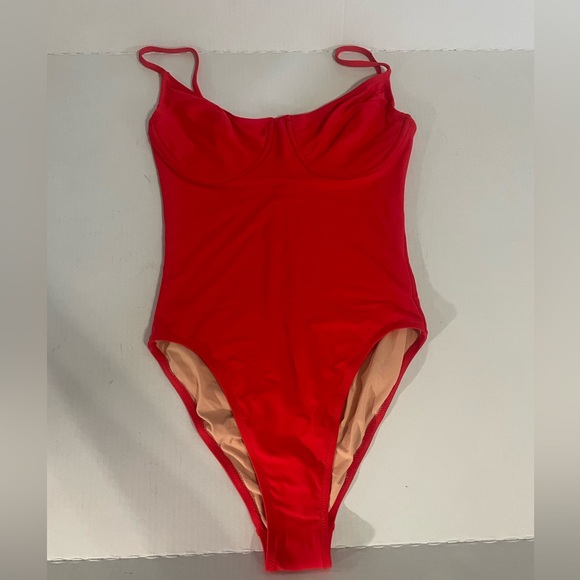 NWT J.CREW Underwire One-Piece Swimsuit Sz. 8 Red - Picture 3 of 7